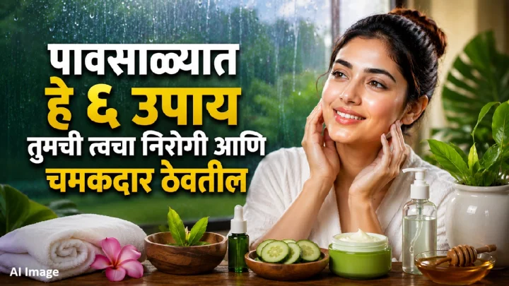 Monsoon skin care tips: पावसाळ्यात हे ६ उपाय तुमची त्वचा निरोगी आणि चमकदार ठेवतील