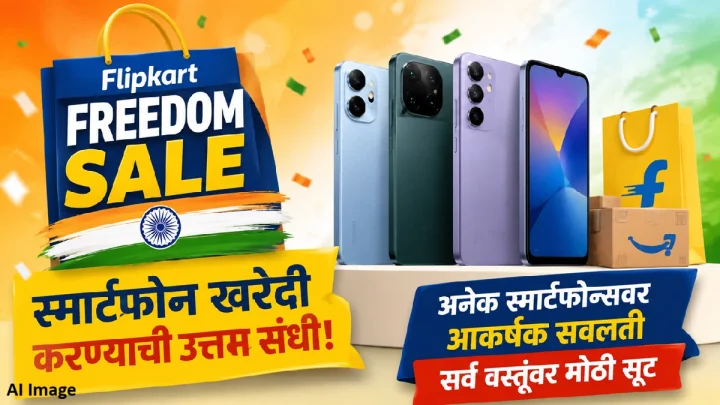 Flipkart Freedom Sale : स्मार्टफोन खरेदी करण्याची उत्तम संधी! अनेक स्मार्टफोन्सवर आकर्षक सवलती सर्व वस्तूंवर मोठी सूट