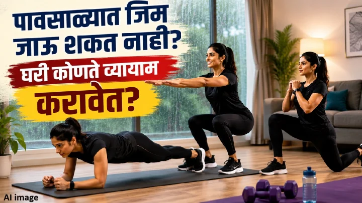पावसाळ्यात जिम जाऊ शकत नाही, घरी कोणते व्यायाम करावेत?