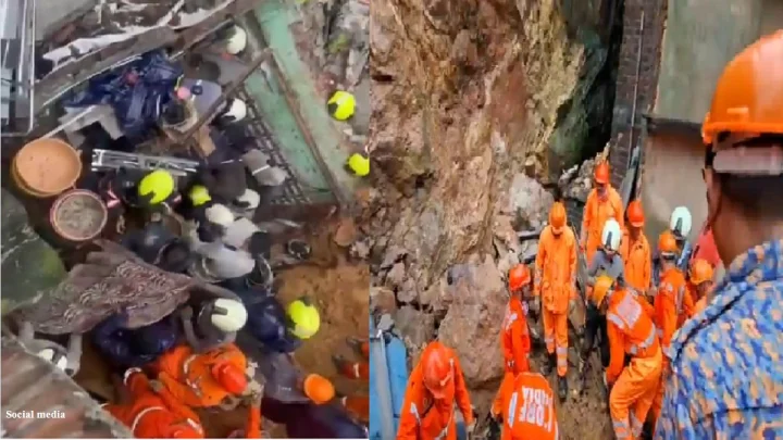 कुर्ल्यामध्ये मुसळधार पावसानंतर झालेल्या भूस्खलनात ३ मुलांसह ७ जणांचा मृत्यू