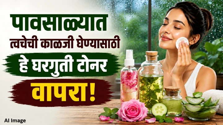 पावसाळ्यात त्वचेची चमक आणि ताजेपणा टिकवण्यासाठी वापरा हे सोपे घरगुती टोनर!