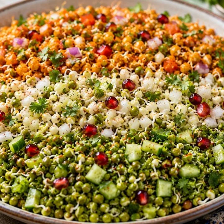 ત્રિરંગી સ્પ્રાઉટ્સ ચાટ