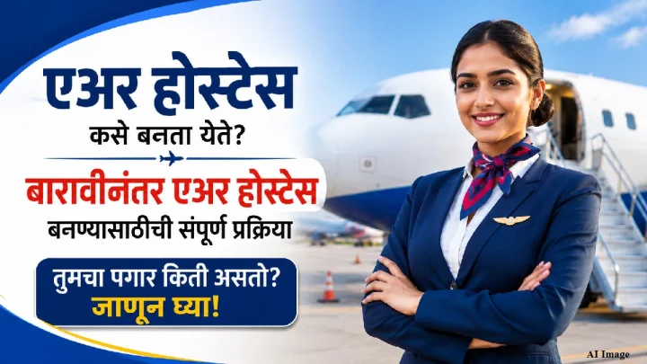 Air Hostess After 12th: बारावीनंतर एअर होस्टेस कसे बनता येते? तुमचा पगार किती असतो जाणून घ्या Air Hostess After 12th: बारावीनंतर एअर होस्टेस कसे बनता येते? तुमचा पगार किती असतो जाणून घ्या