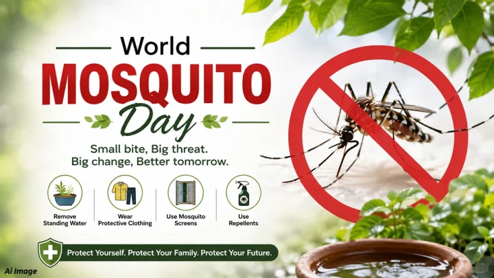World Mosquito Day 2026 : जागतिक डास दिन; डासांपासून बचावाचे सोपे उपाय