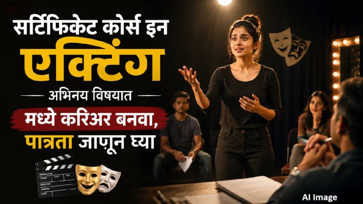सर्टिफिकेट कोर्स इन एक्टिंग अभिनय विषयात  मध्ये करिअर बनवा, पात्रता जाणून घ्या