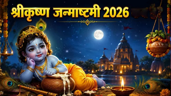 Krishna Janmashtami 2026 श्रीकृष्ण जन्माष्टमी कधी आहे? तारीख, पूजेची शुभ वेळ आणि विधी जाणून घ्या
