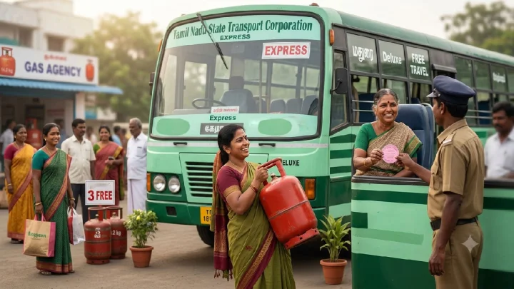 या राज्यातील महिलांना मोठी भेट! वर्षाला ३ मोफत LPG सिलिंडर आणि बसेसमध्ये मोफत प्रवासाची सुविधा
