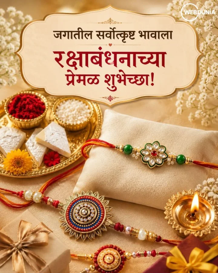 Happy Raksha Bandhan Images for Brother रक्षाबंधनाच्या भावाला द्या या खास शुभेच्छा