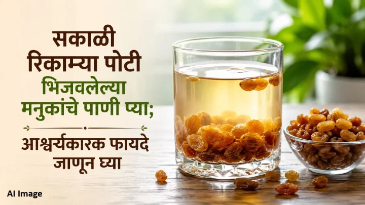 सकाळी रिकाम्या पोटी भिजवलेल्या मनुकांचे पाणी प्या; आश्चर्यकारक फायदे जाणून  घ्या