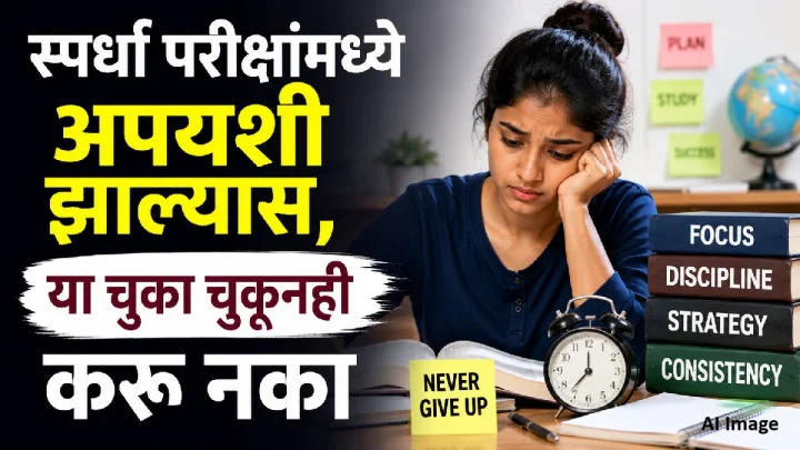 Competitive Exams Preparation Tips : स्पर्धा परीक्षांमध्ये अपयशी झाल्यास, या चुका चुकूनही करू नका