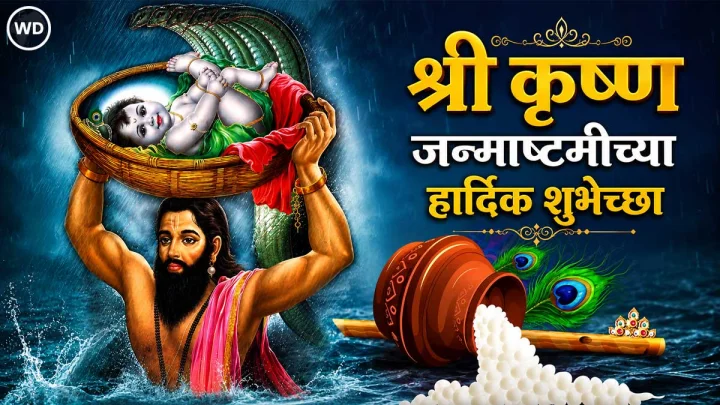 Happy Janmashtami Images श्रीकृष्ण जन्माष्टमी शुभेच्छा मराठी फोटो