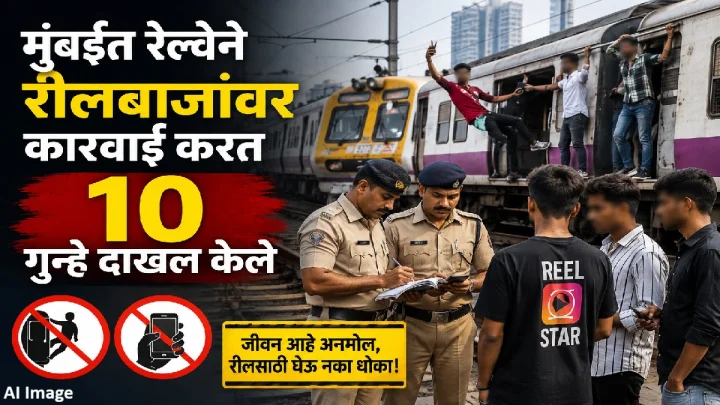 मुंबईत रेल्वेने रीलबाजांवर कारवाई करत १० गुन्हे दाखल केले
