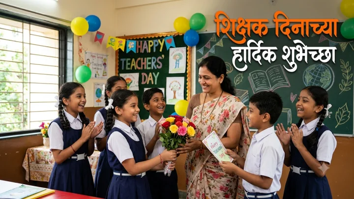 Teachers Day 2026 Wishes in Marathi शिक्षक दिन शुभेच्छा संदेश मराठीत