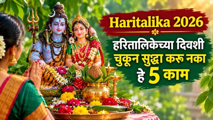 Hartalika 2026 : हरितालिकेच्या दिवशी चुकून सुद्धा करू नका हे ५ काम, जाणून घ्या धार्मिक मान्यता