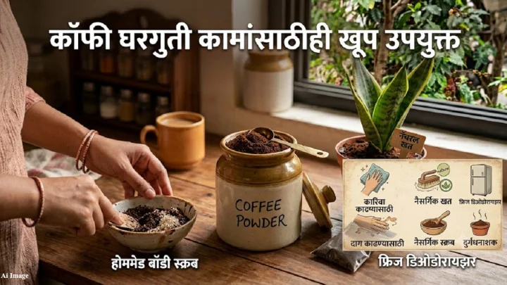 कॉफी फक्त पिण्यासाठीच नाही तर ती घरगुती कामांसाठीही खूप उपयुक्त आहे! वाचा