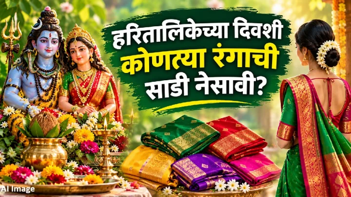 Hartalika 2026 : हरितालिकेच्या दिवशी कोणत्या रंगाची साडी नेसावी? जाणून घ्या शुभ रंग आणि त्यामागचं महत्त्व आणि कारण