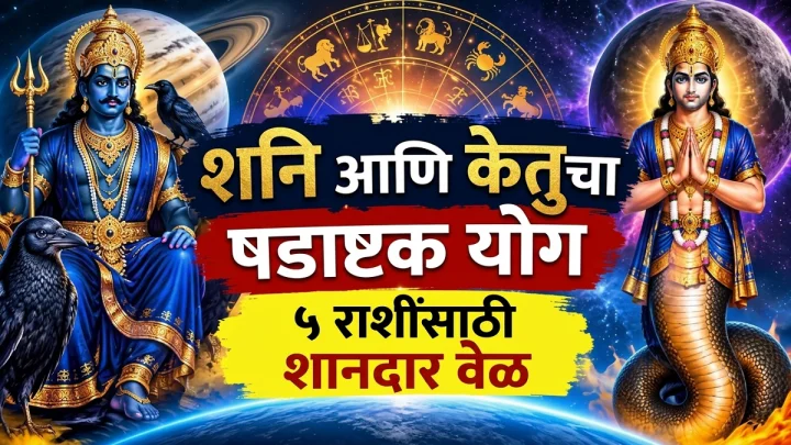 शनी-केतू 'षडाष्टक योग': ५ राशींसाठी प्रगती आणि संपत्तीचे नवीन मार्ग खुले