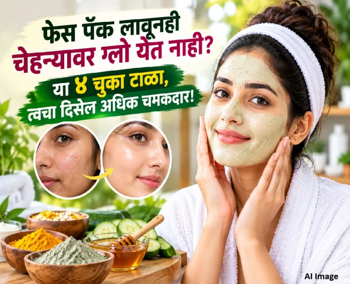 फेस पॅक लावूनही चेहऱ्यावर ग्लो येत नाही? या ४ चुका टाळा, त्वचा दिसेल अधिक चमकदार!