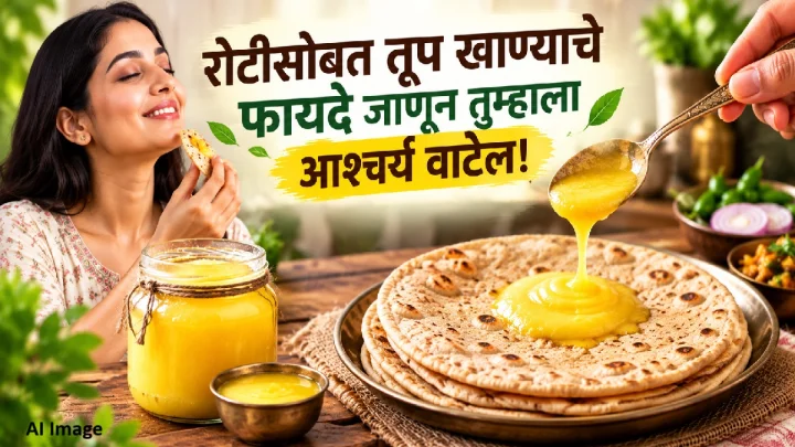 पोळीसोबत तूप खाण्याचे हे फायदे तुम्हाला माहीत आहेत का? जाणून घेतल्यावर बसेल आश्चर्याचा धक्का!