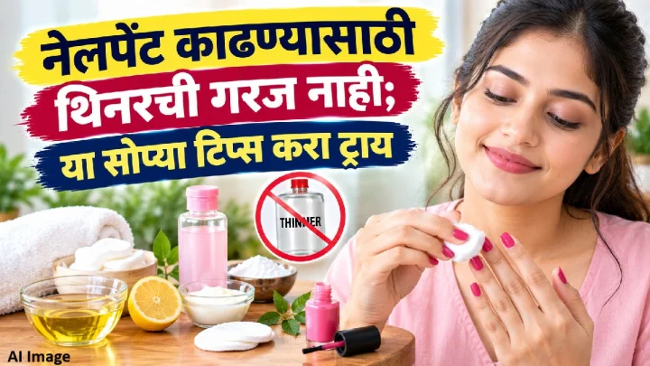 नेलपेंट काढण्यासाठी थिनरची गरज नाही; घरच्या घरी या सोप्या टिप्स करा ट्राय नेलपेंट काढण्यासाठी थिनरची गरज नाही; घरच्या घरी या सोप्या टिप्स करा ट्राय