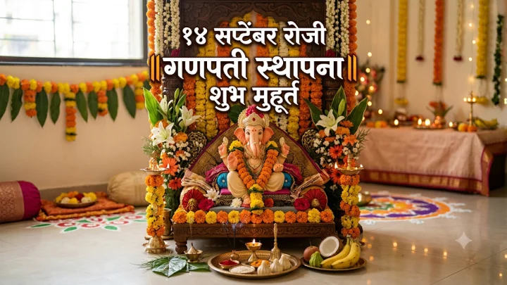 Ganesh Chaturthi 2026 Sthapana Shubh Muhurat: १४ सप्टेंबर गणपती स्थापना शुभ मुहूर्त