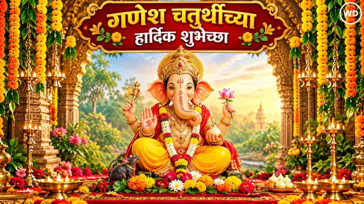 Happy Ganesh Chaturthi Wishes Images 2026 गणेश चतुर्थी शुभेच्छा फोटो