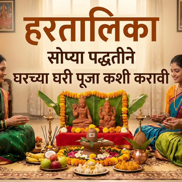 हरतालिका पूजा साहित्य व संपूर्ण पूजन विधी मंत्रांसह