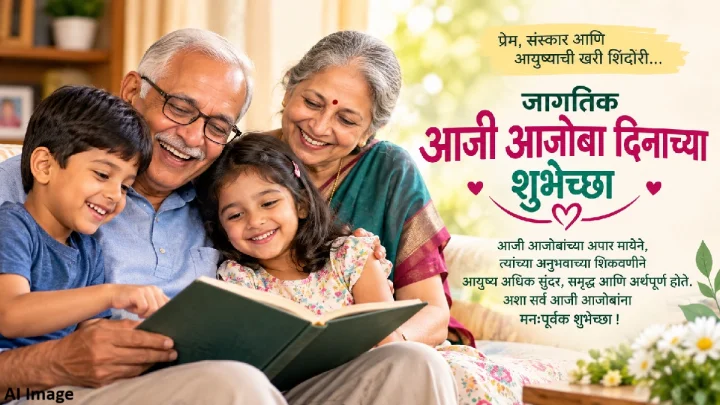 World Grandparents' Day 2026 Wishes in Marathi : जागतिक आजी आजोबा दिनाच्या शुभेच्छा