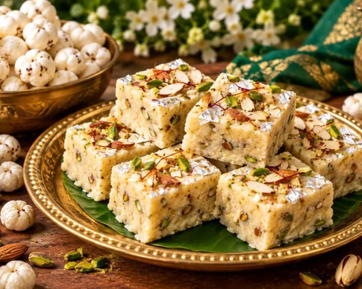 ગણેશોત્સવ સ્પેશિયલ મખાના પાગ બરફી