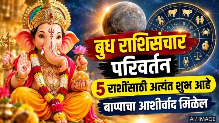 बुध ग्रहाचे राशी परिवर्तन: गणेशोत्सवात या ५ राशींवर बाप्पांची विशेष कृपा, धनलाभासह मिळतील शुभवार्ता