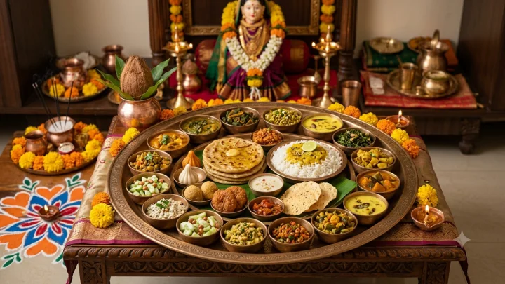ज्येष्ठा गौरी: महानैवेद्याच्या ताटाची मांडणी व वाढण्याची पद्धत