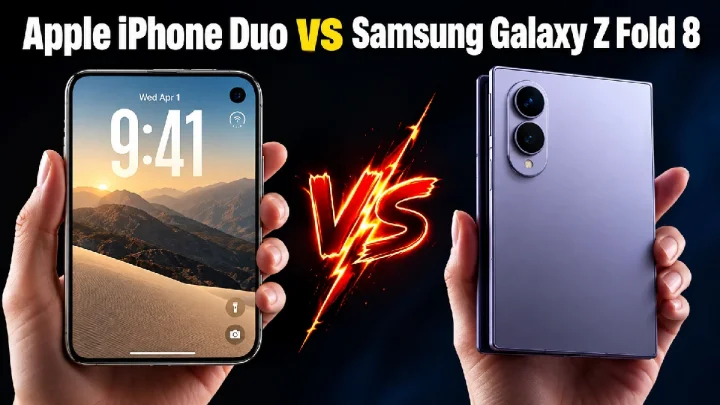 iPhone Duo vs Galaxy Z Fold 8 : कोणता फोल्डेबल फोन अधिक चांगला आहे? वैशिष्ट्ये आणि किंमतीबद्दल जाणून घ्या