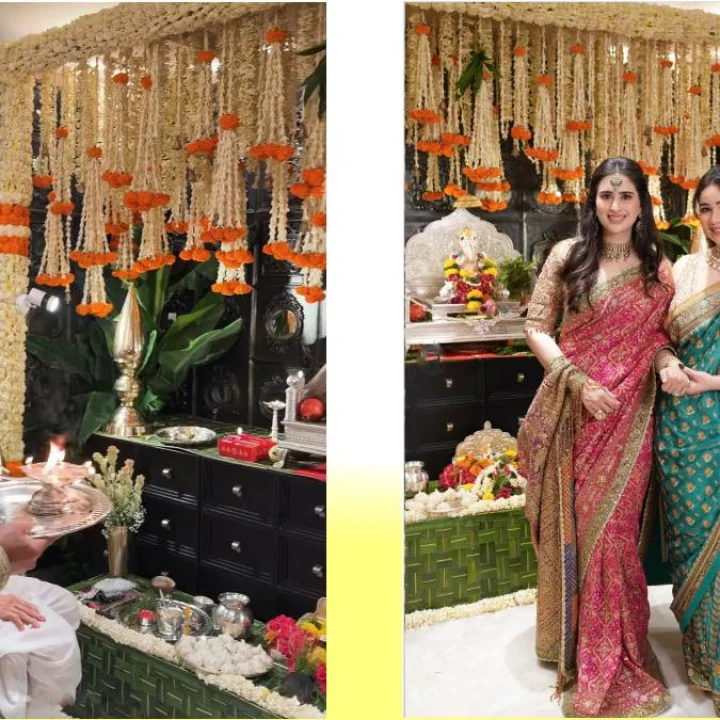 Ganpati Bappa given a heartfelt farewell at Sachin Tendulkar's home
