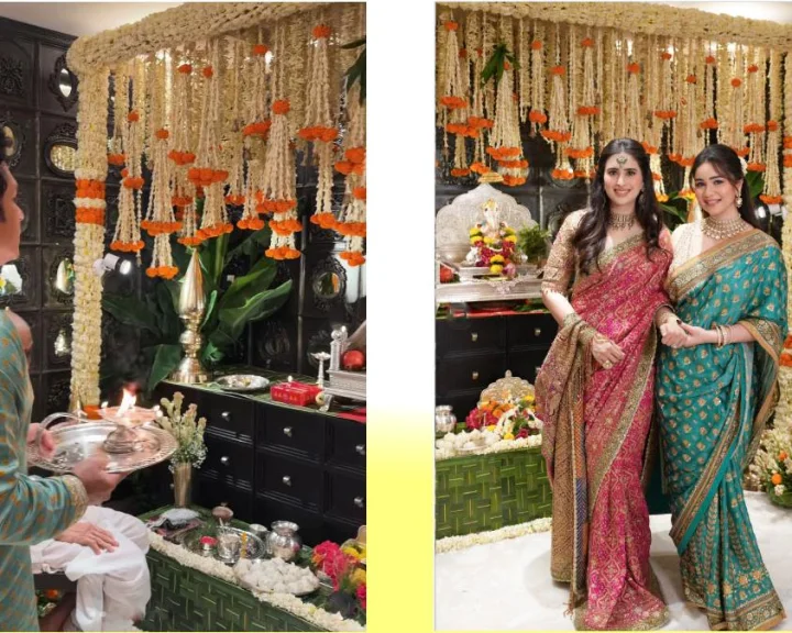 Ganpati Bappa given a heartfelt farewell at Sachin Tendulkar's home