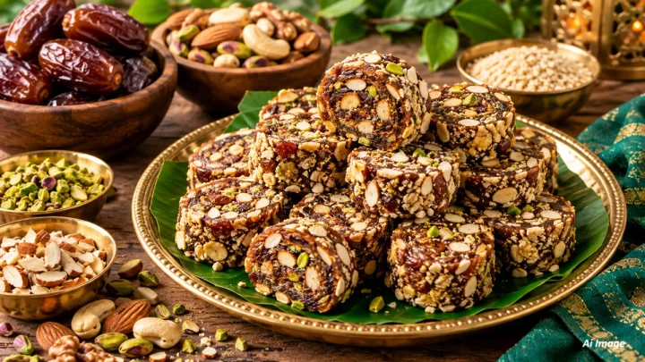 ડ્રાયફ્રૂટ્સ ખજૂર રોલ રેસીપી