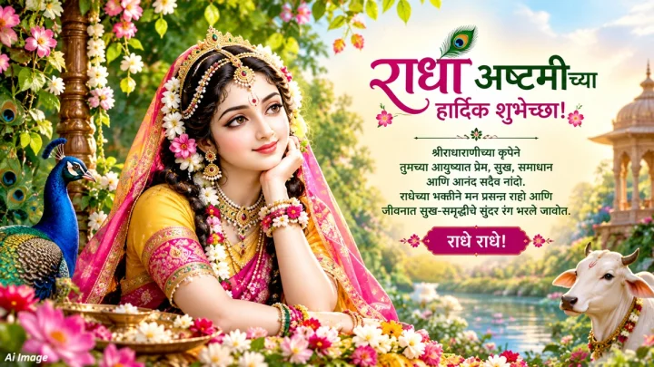 Radha Ashtami 2026 Wishes in Marathi राधा अष्टमी शुभेच्छा मराठी