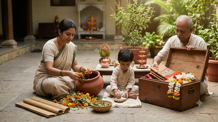 गौरी गणपती विसर्जनानंतर घरातील निर्माल्याचे व पूजेच्या साहित्याचे काय करावे? जाणून घ्या योग्य पद्धत