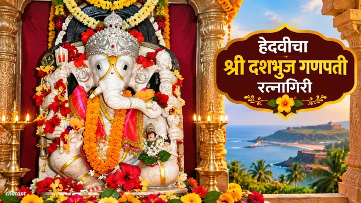 निसर्गरम्य आणि शांत, पेशवेकालीन इतिहास लाभलेले स्थान ''हेदवीचा श्री दशभुज गणपती'' रत्नागिरी