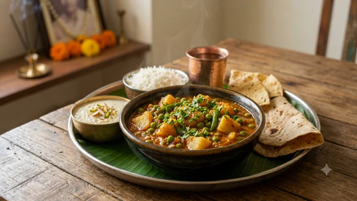 श्राद्धात कांदा- लसूण न वापरता चविष्ट बटाटा-मटारची भाजी या प्रकारे झटपट बनवा