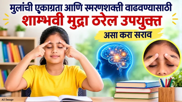 मुलांची एकाग्रता आणि स्मरणशक्ती वाढवण्यासाठी शाम्भवी मुद्रा ठरेल उपयुक्त; असा करा सराव