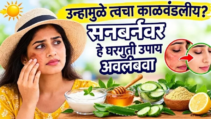 उन्हामुळे त्वचा काळवंडलीय? सनबर्नवर हे ५ घरगुती उपाय अवलंबवा उन्हामुळे त्वचा काळवंडलीय? सनबर्नवर हे ५ घरगुती उपाय अवलंबवा