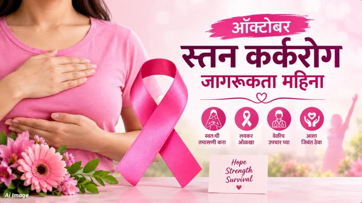 ऑक्टोबर ‘स्तन कर्करोग जागरूकता महिना’ October Breast Cancer Awareness Month