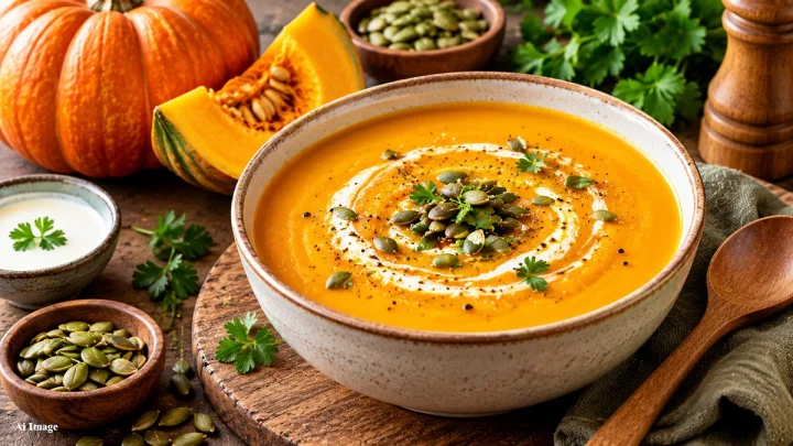 बदलत्या ऋतूंमध्ये निरोगी राहण्यासाठी, उत्तम पर्याय Pumpkin soup Recipe