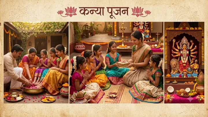 शारदीय नवरात्रीत कन्या पूजन का केले जाते? किती मुलींना भोजन द्यावे आणि कोणते नियम पाळावेत? शारदीय नवरात्रीत कन्या पूजन का केले जाते? किती मुलींना भोजन द्यावे आणि कोणते नियम पाळावेत?