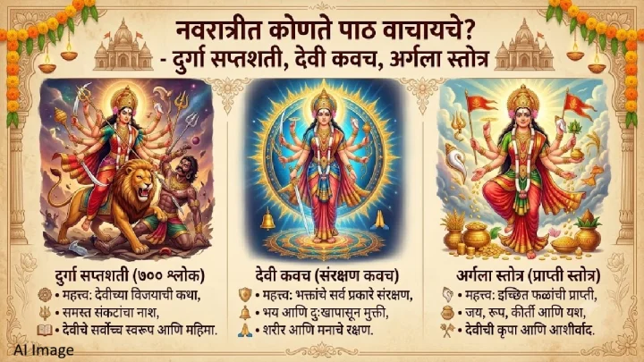 नवरात्रीत दुर्गा सप्तशती, देवी कवच की अर्गला स्तोत्र? कोणत्या पाठाचे काय महत्त्व आहे?