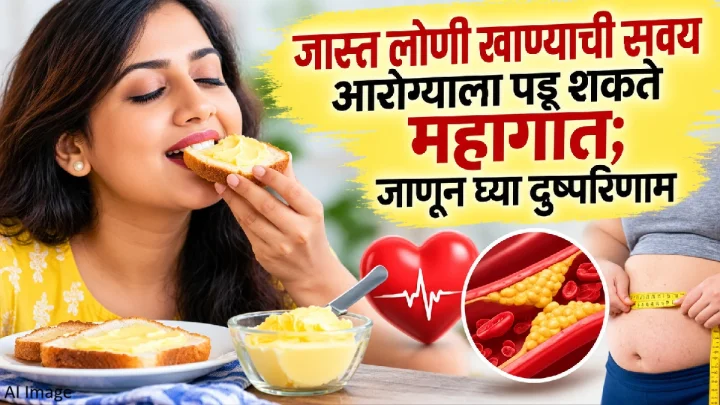 आहारात जास्त लोणी खाण्याची सवय आरोग्याला पडू शकते महागात; जाणून घ्या दुष्परिणाम