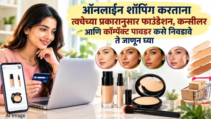 ऑनलाईन शॉपिंग करताना त्वचेच्या प्रकारानुसार फाउंडेशन, कन्सीलर आणि कॉम्पॅक्ट पावडर कसे निवडावे ते जाणून घ्या