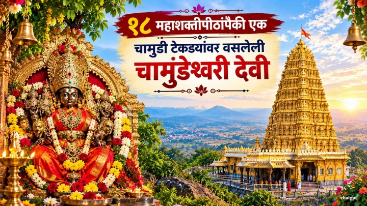 १८ महाशक्तीपीठांपैकी एक मैसूरची चामुंडेश्वरी देवी आणि दसरा उत्सवाचे धार्मिक महत्त्व