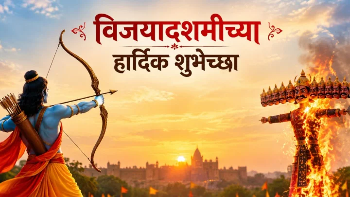 Happy Dussehra Images 2026 दसरा शुभेच्छा मराठी इमेजेस