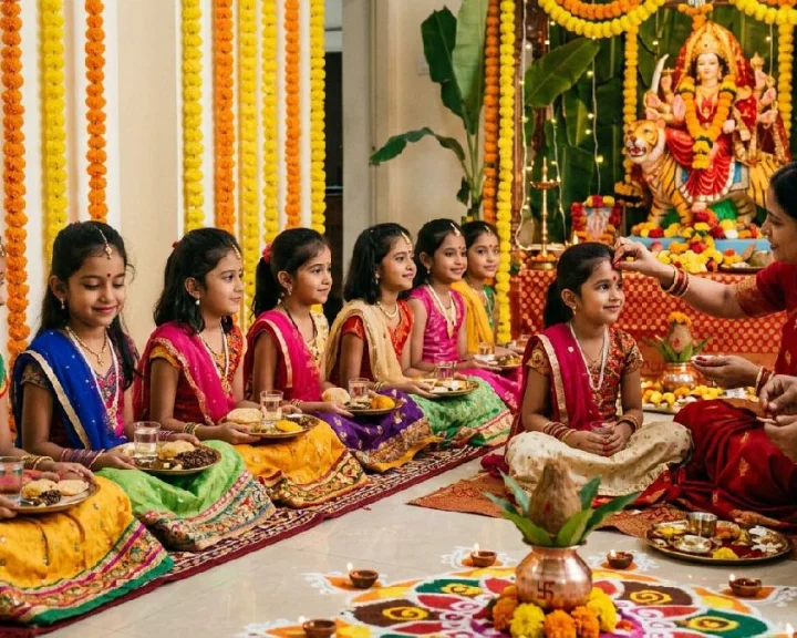 Why is Kanya Pujan Worship Performed on Ashtami and Navami? Kanya Pujan Tradition and Its Significance